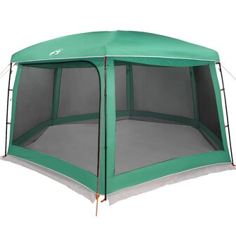 Zwembadtent uitneembare buiten- gaaswanden 670x590 cm zeegroen 3