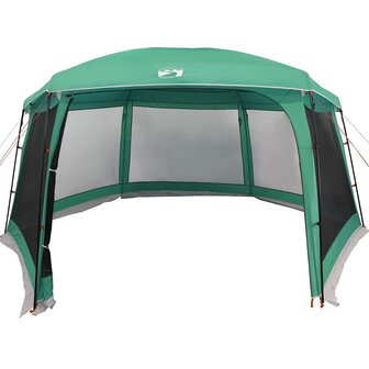 Zwembadtent uitneembare buiten- gaaswanden 670x590 cm zeegroen 6