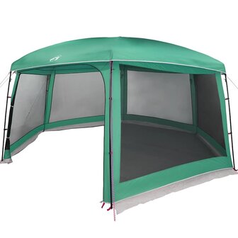 Zwembadtent uitneembare buiten- gaaswanden 670x590 cm zeegroen 7