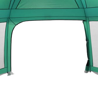 Zwembadtent uitneembare buiten- gaaswanden 670x590 cm zeegroen 8