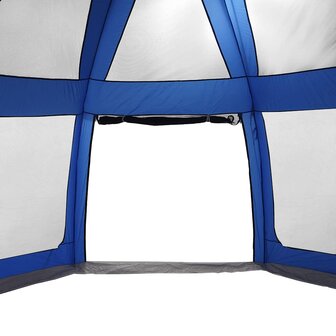 Zwembadtent afneembare buitentent gaaswanden azuurblauw 8