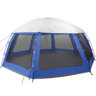 Zwembadtent afneembare buitentent gaaswanden azuurblauw 3