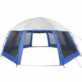 Zwembadtent afneembare buitentent gaaswanden azuurblauw 6