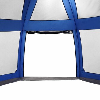 Zwembadtent afneembare buitentent gaaswanden azuurblauw 8
