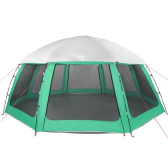 Zwembadtent uitneembare buiten- gaaswanden 612x612 cm zeegroen 5