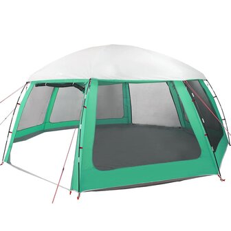 Zwembadtent uitneembare buiten- gaaswanden 612x612 cm zeegroen 7
