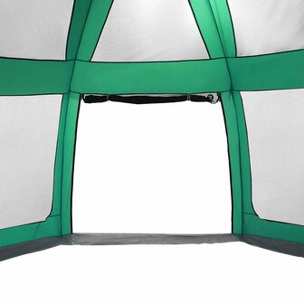 Zwembadtent uitneembare buiten- gaaswanden 612x612 cm zeegroen 8