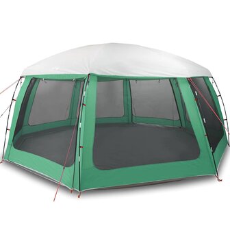 Zwembadtent uitneembare buiten- gaaswanden 690x690 cm zeegroen 2