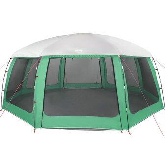 Zwembadtent uitneembare buiten- gaaswanden 690x690 cm zeegroen 4