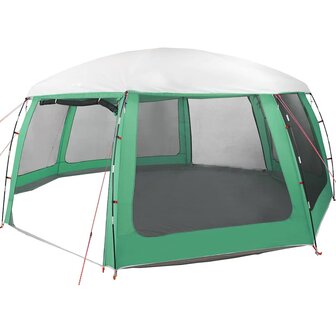Zwembadtent uitneembare buiten- gaaswanden 690x690 cm zeegroen 6