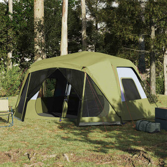 Tent 10-persoons waterdicht snelontgrendeling groen 1