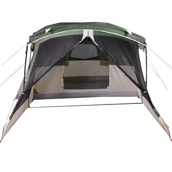 Tent met luifel 4-persoons waterdicht groen 7