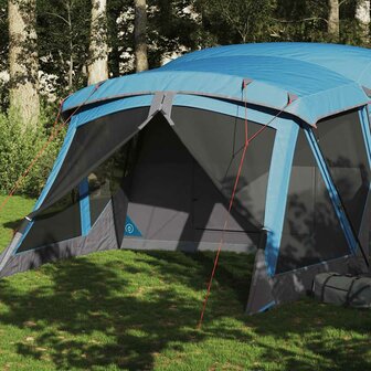 Tent met luifel 4-persoons waterdicht blauw 1
