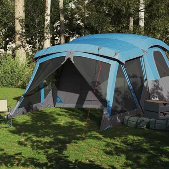 Tent met luifel 4-persoons waterdicht blauw 3