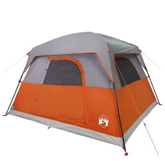 Tent 4-persoons waterdicht oranje 4
