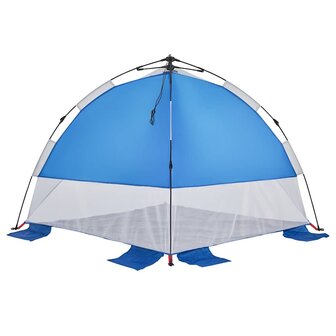 Strandtent waterdicht snelontgrendeling azuurblauw 6