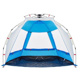 Strandtent 2-persoons waterdicht snelontgrendeling azuurblauw 5