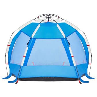 Strandtent 2-persoons waterdicht snelontgrendeling azuurblauw 8
