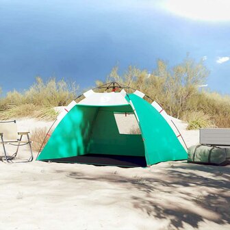 strandtent 2-persoons waterdicht snelontgrendeling zeegroen 3