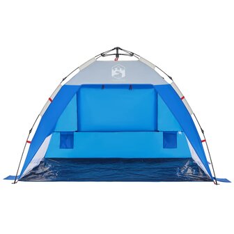 Strandtent 2-persoons waterdicht snelontgrendeling azuurblauw 5