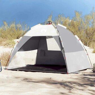 Strandtent 2-persoons waterdicht snelontgrendeling grijs 1