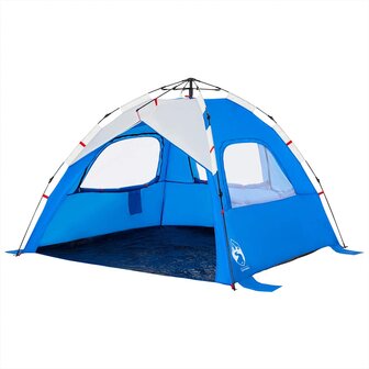 Strandtent 3-persoons waterdicht snelontgrendeling azuurblauw 5