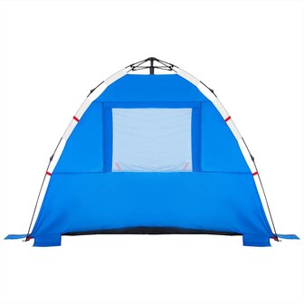 Strandtent 3-persoons waterdicht snelontgrendeling azuurblauw 8