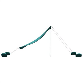 Strandluifel met zandankers 214x236 cm groen 5