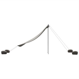 Strandluifel met zandankers 214x236 cm grijs 5