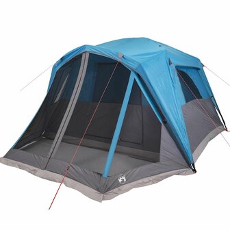 Gezinstent met luifel 6-persoons waterdicht blauw 5