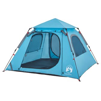 Koepeltent 4-persoons snelontgrendeling blauw 4