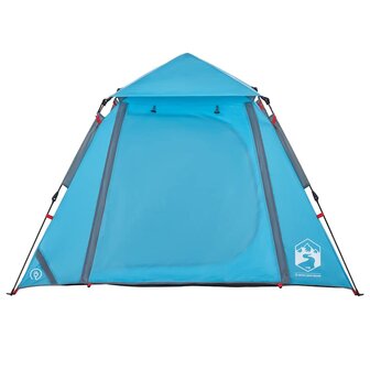 Koepeltent 4-persoons snelontgrendeling blauw 6