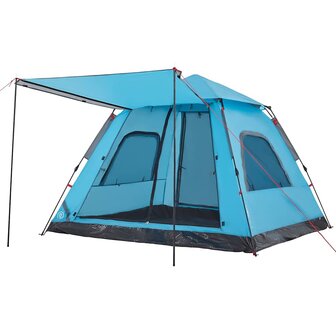 Koepeltent 5-persoons snelontgrendeling blauw 7