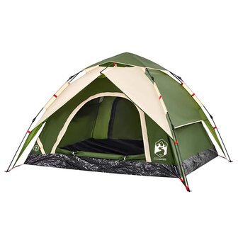 Koepeltent 3-persoons snelontgrendeling groen 4