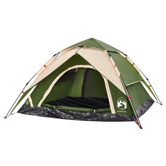 Koepeltent 4-persoons snelontgrendeling groen 4