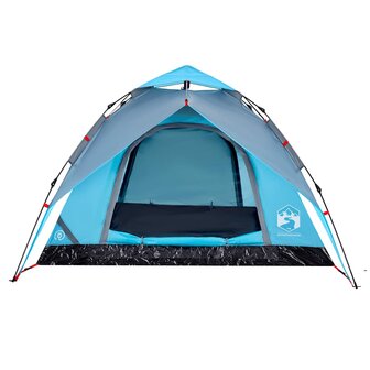 Koepeltent 4-persoons snelontgrendeling blauw 7