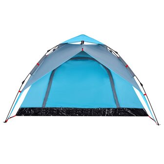 Koepeltent 4-persoons snelontgrendeling blauw 8