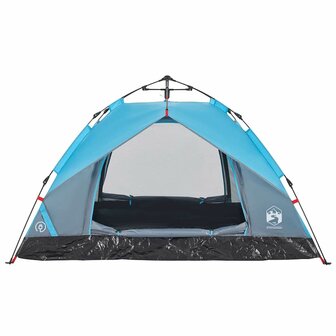 Koepeltent 3-persoons snelontgrendeling blauw 7