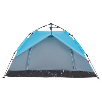 Koepeltent 3-persoons snelontgrendeling blauw 8