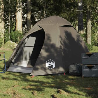 Koepeltent 2-persoons waterdicht bruin 1