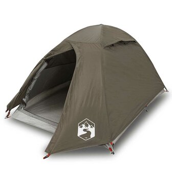 Koepeltent 2-persoons waterdicht bruin 2