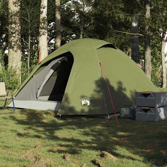 Koepeltent 4-persoons waterdicht olijfgroen 1