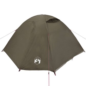 Koepeltent 4-persoons waterdicht bruin 5