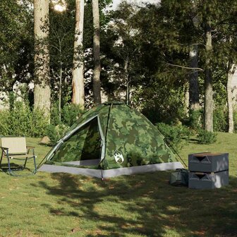 Koepeltent 2-persoons waterdicht camouflage 3