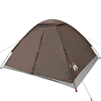 Koepeltent 4-persoons waterdicht bruin 5