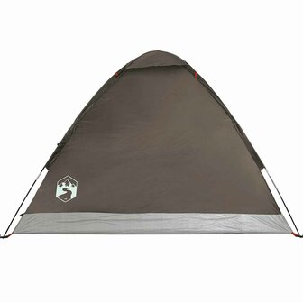 Koepeltent 4-persoons waterdicht bruin 8
