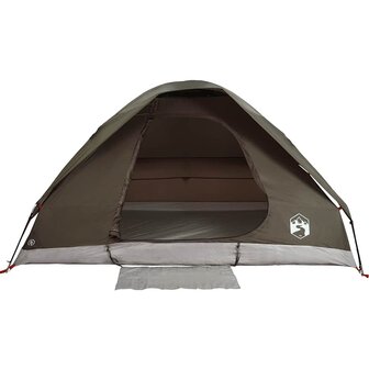 Koepeltent 2-persoons waterdicht bruin 7