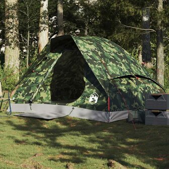 Koepeltent 2-persoons waterdicht camouflage 1