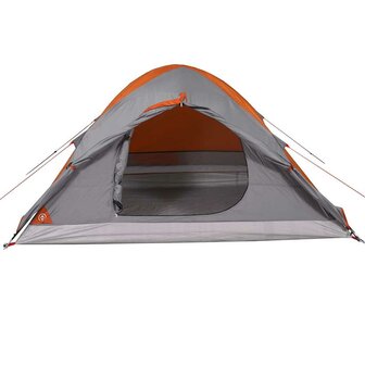 Koepeltent 2-persoons waterdicht grijs en oranje 7