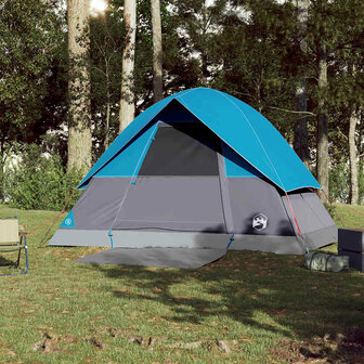 Koepeltent 3-persoons waterdicht blauw 4